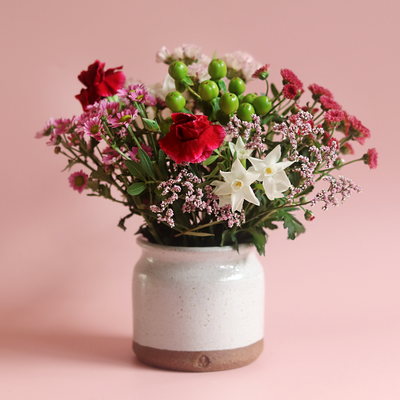 Valentine's Posy with Ceramic Vase