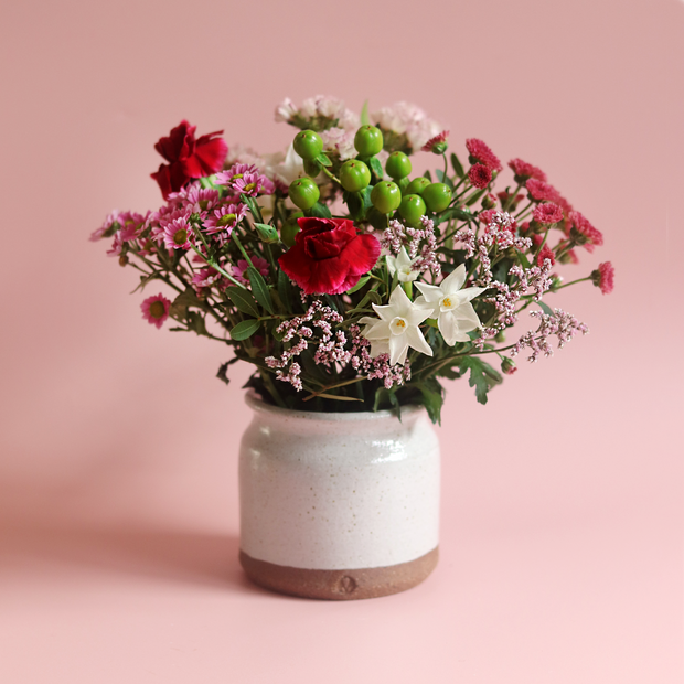 Valentine's Posy with Ceramic Vase