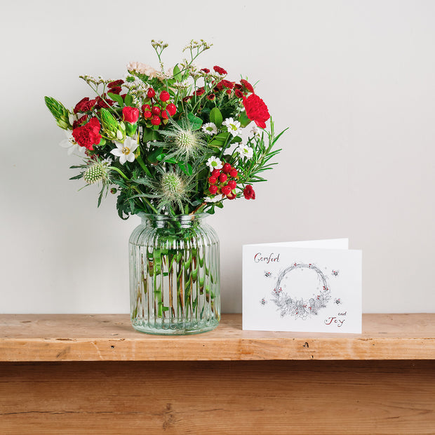 Tall Christmas Posy & Card