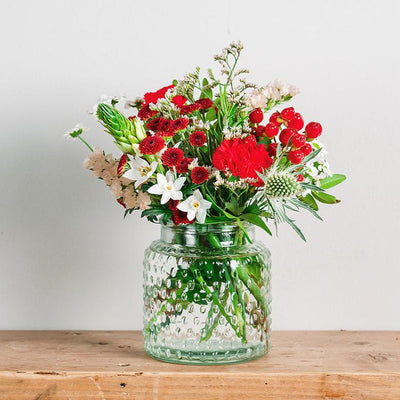 Christmas Posy and House Vase Duo