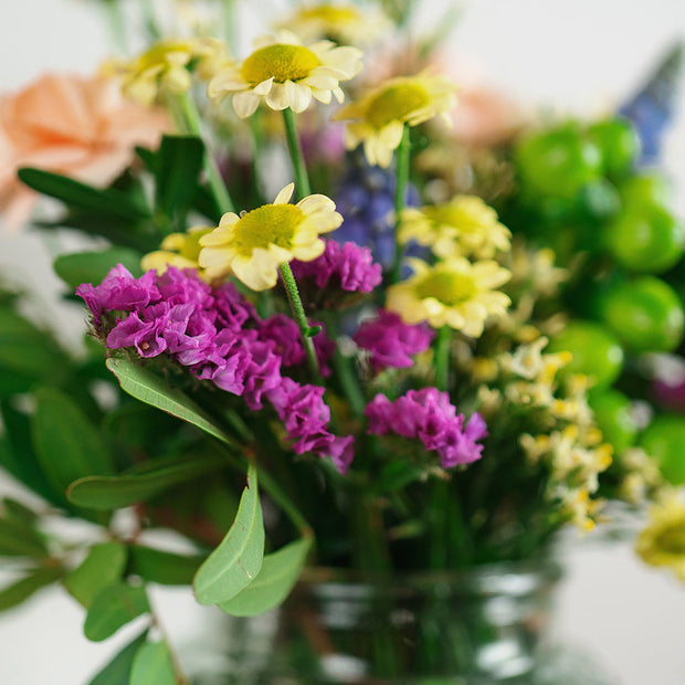 Spring Posy with Striped Vase