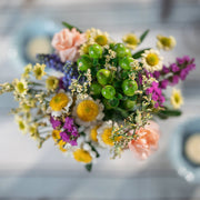 Spring Posy with Striped Vase