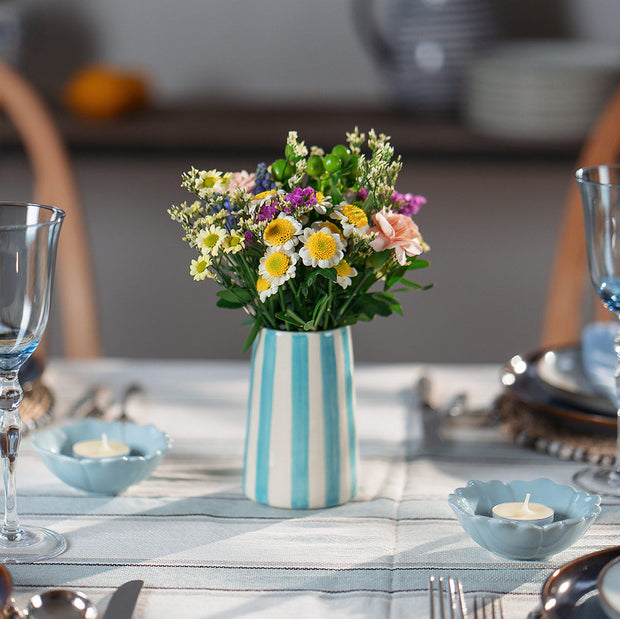 Spring Posy with Striped Vase