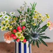 Winter Posy and Striped Vase