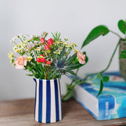 Winter Posy and Striped Vase