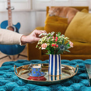 Winter Posy and Striped Vase