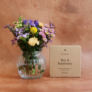 Fresh Flower Posy & Candles Letterbox Gift