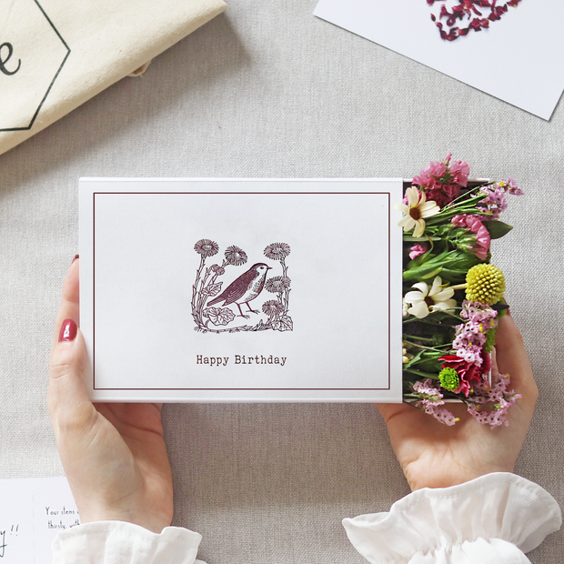 'Happy Birthday' Deluxe Sleeved Gift Box Posy
