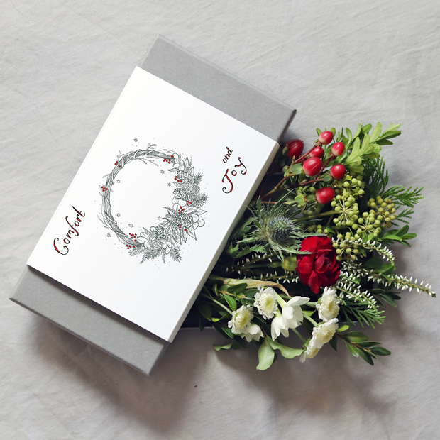 'Comfort & Joy' Gift Box Posy